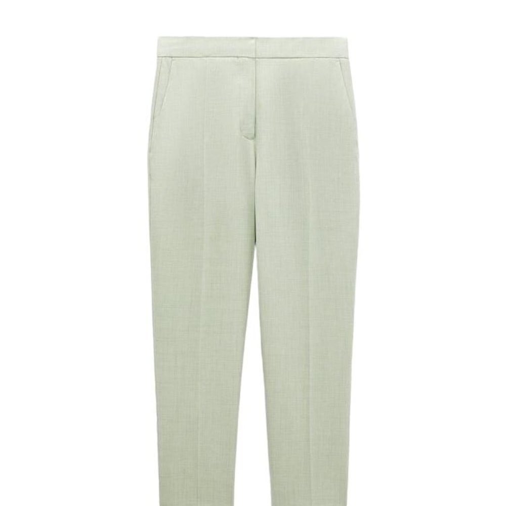 ZARA CROPPED PANTS GREEN SIZE 10 | 9929/030/500